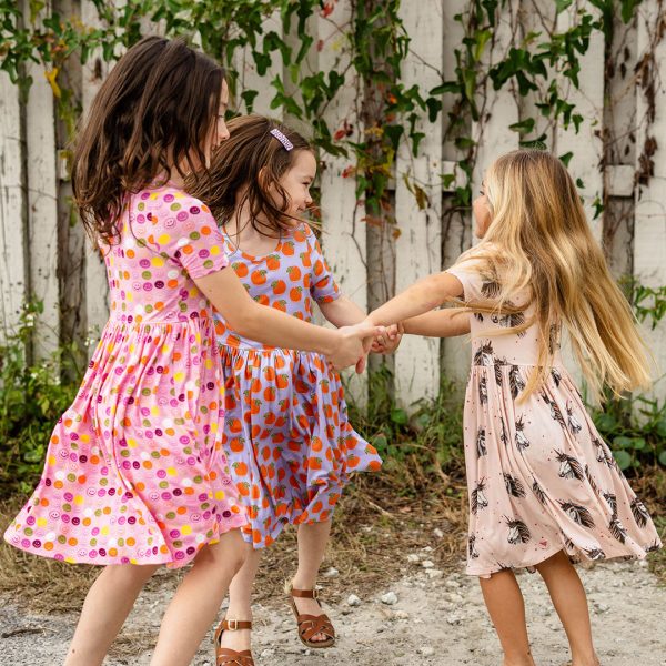 Girls Bamboo Steph Dress - Smiley Faces Online Sale - Image 4