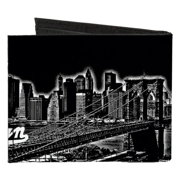 Canvas Bi-Fold Wallet - Brooklyn New York Cheap - Image 2
