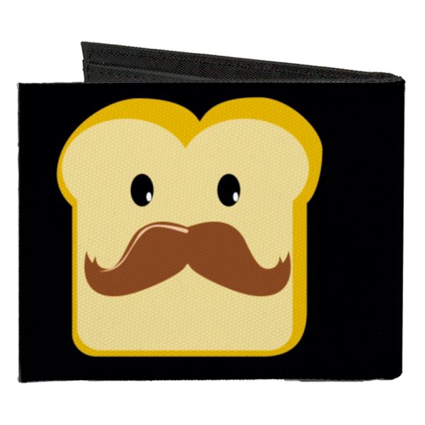 Canvas Bi-Fold Wallet - Peanut Butter w Mustache & Jelly Discount - Image 2